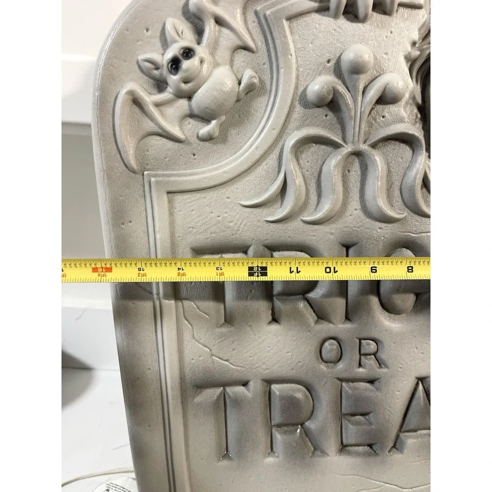 Vintage Halloween Blow Mold Trick Or Treat‎ Tombstone General 28